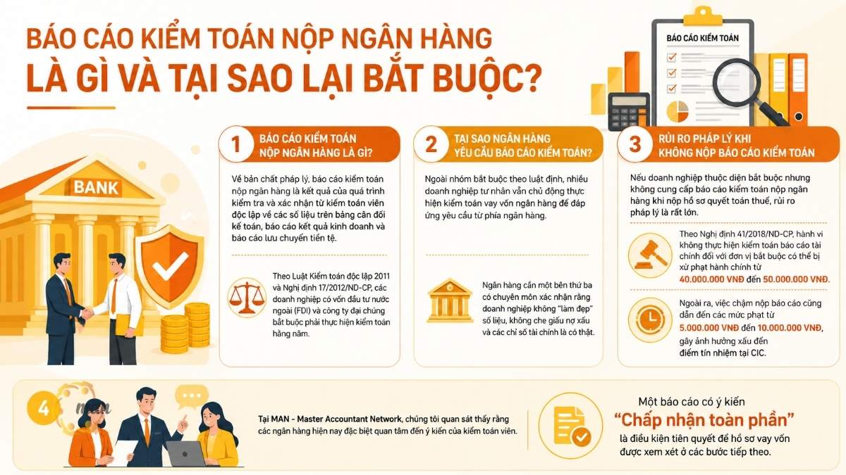 Báo cáo kiểm toán nộp ngân hàng là gì và tại sao lại bắt buộc
