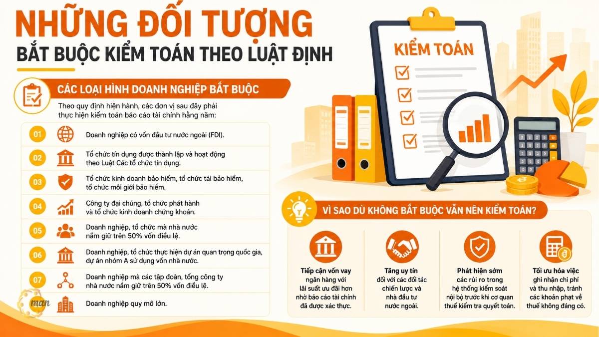 Quy định về kiểm toán độc lập: Những đối tượng bắt buộc kiểm toán theo luật định