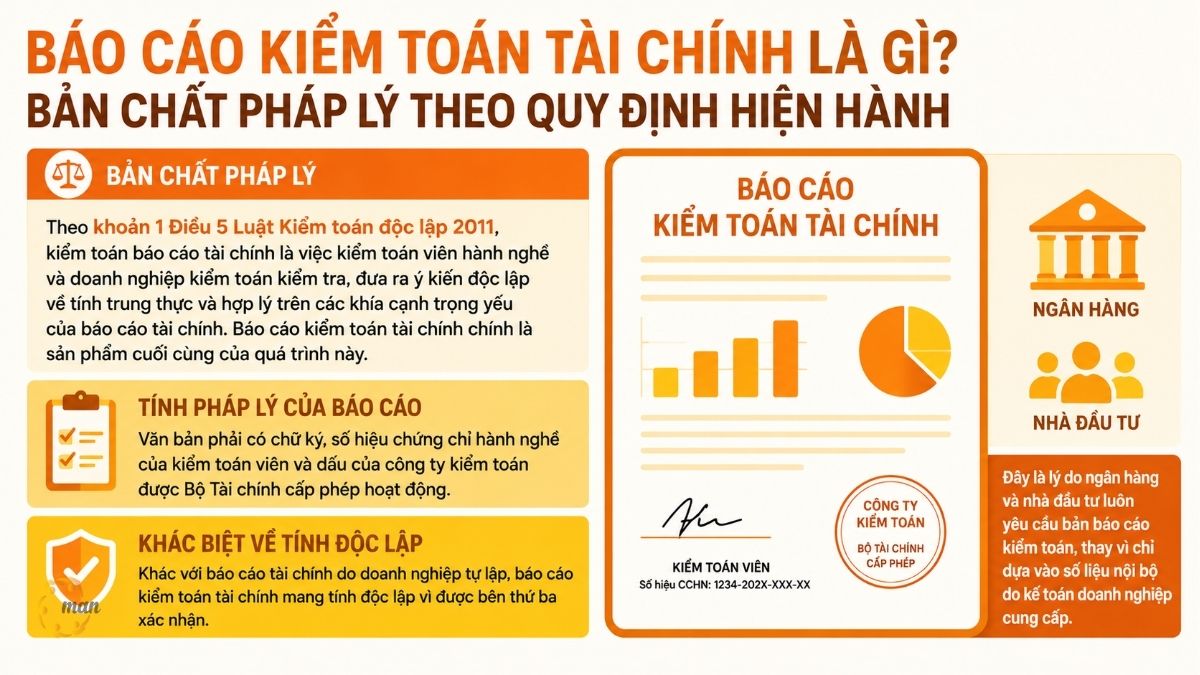 Báo cáo kiểm toán tài chính là gì? Bản chất pháp lý theo quy định hiện hành
